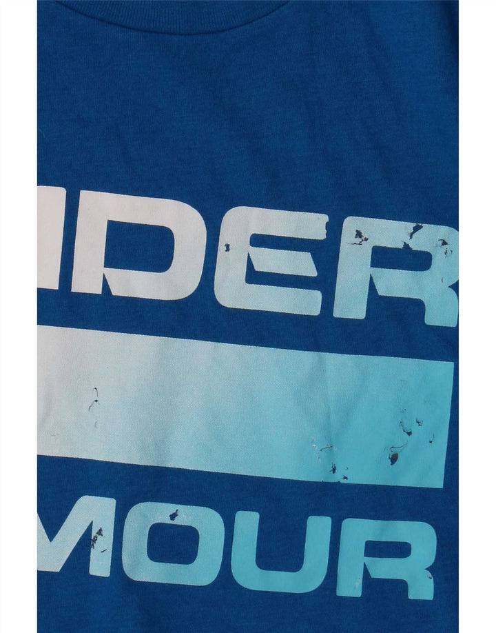 Under Armour Mens Graphic T-Shirt Top Medium Blue Cotton