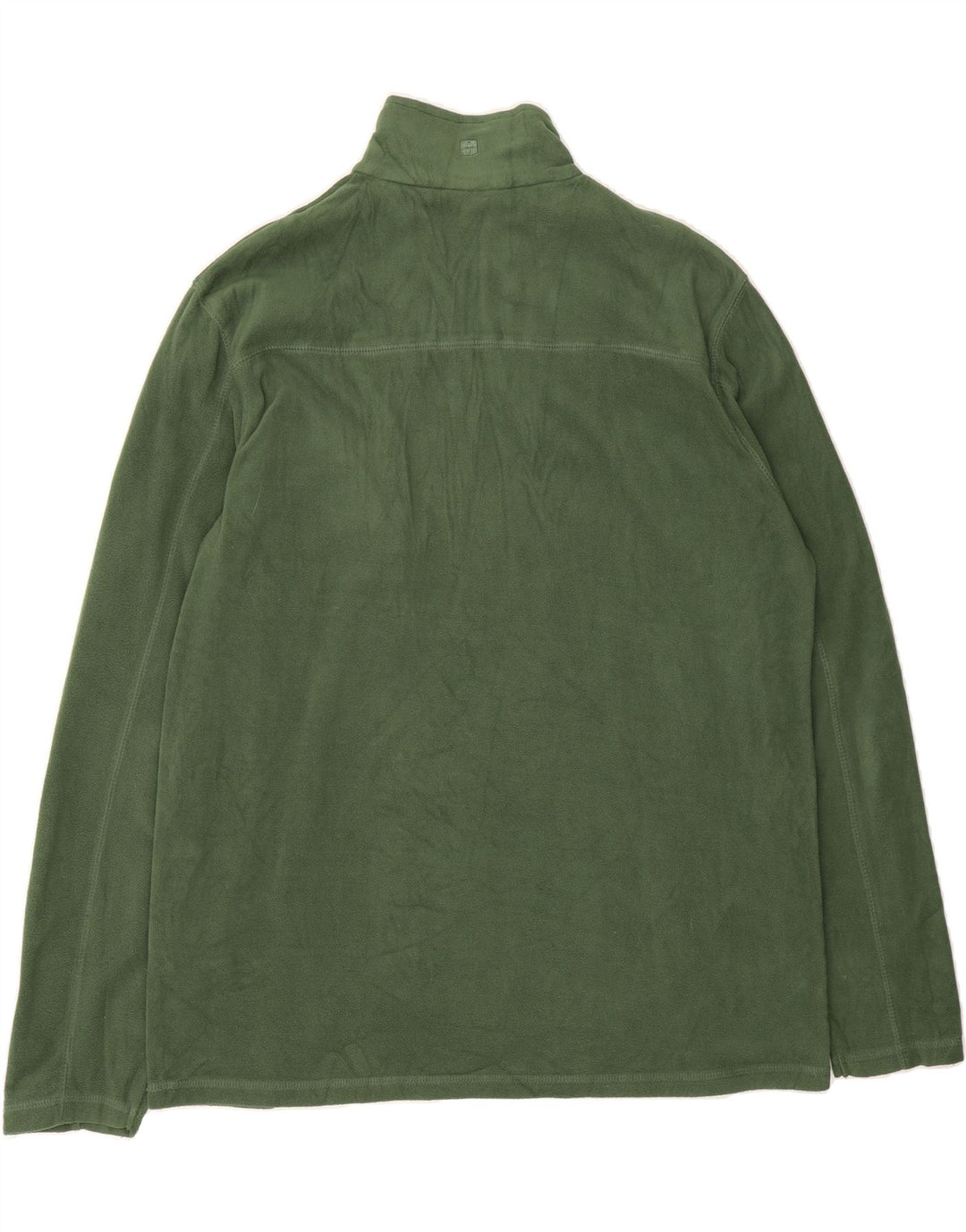 MOUNTAIN WAREHOUSE Mens Zip Neck Fleece Jumper Large Green Polyester Vintage Mountain Warehouse and Second-Hand Mountain Warehouse from Messina Hembry 