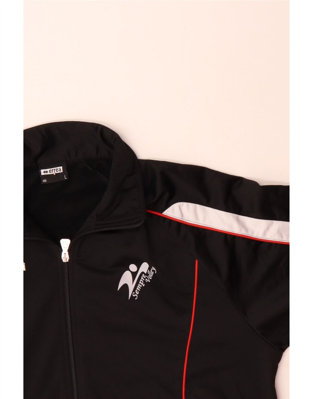 ERREA Mens Graphic Tracksuit Top Jacket Large Black Colourblock Polyester