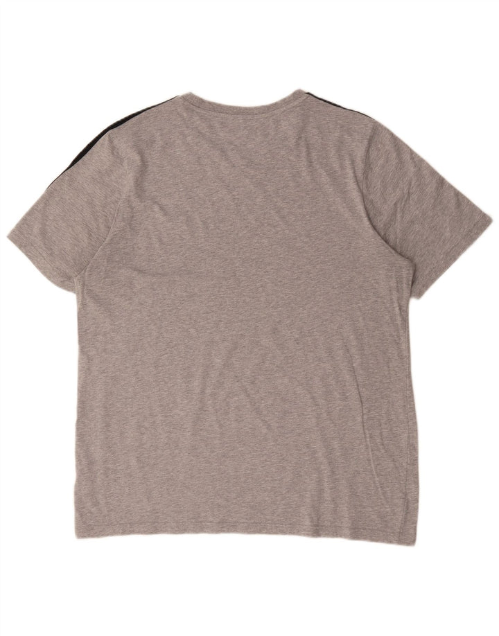 ADIDAS Mens T-Shirt Top Large Grey Cotton