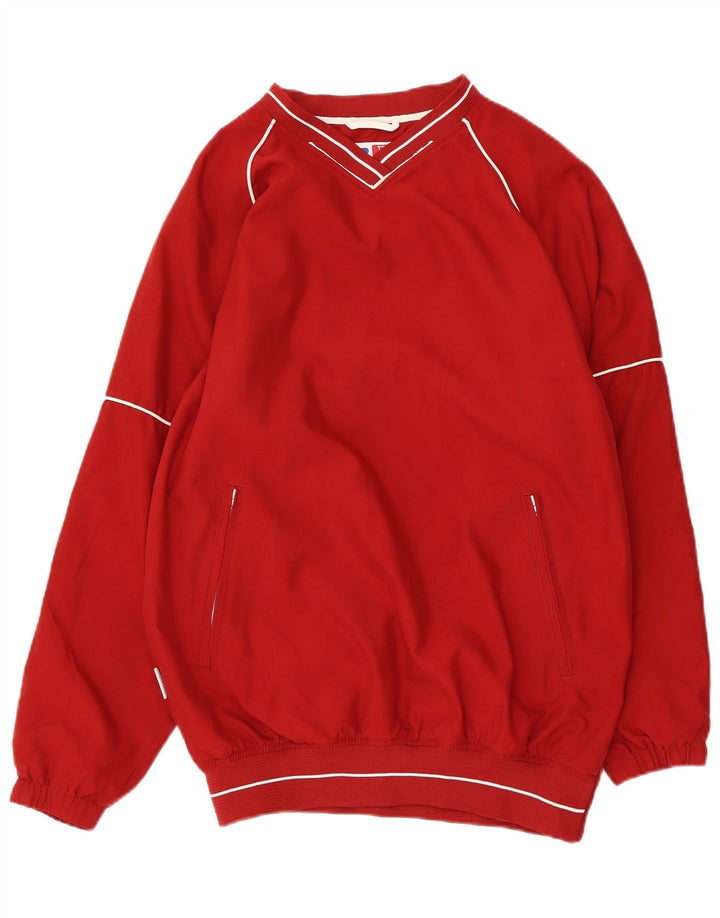 Russell Athletic Herren-Pullover-Trainingsanzug, Oberteil, Jacke, Größe S, Rot, Polyester