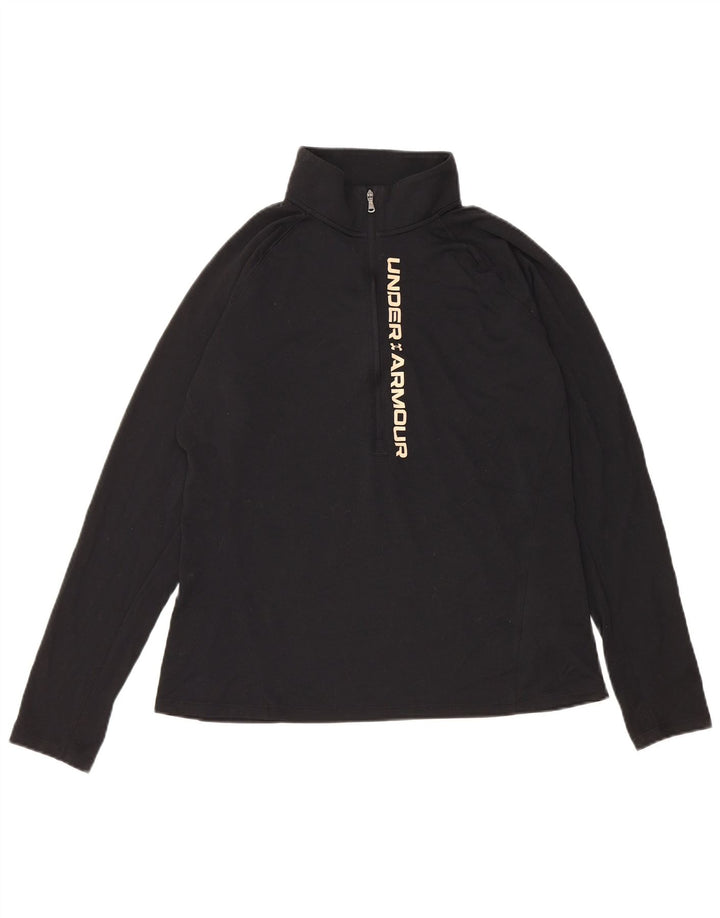 UNDER ARMOUR Womens Graphic Pullover Tracksuit Top UK 14 Large Black