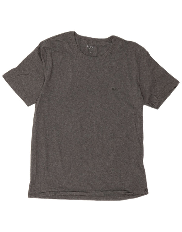 Hugo Boss Homme T-Shirt Top XL Gris Moucheté Coton