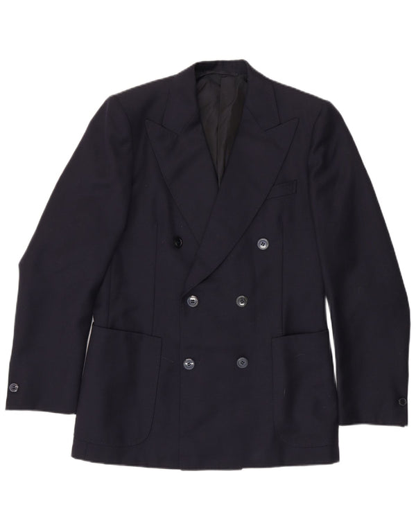 Jachetă Blazer Vintage pentru bărbați la două piept IT 48 Medium Bleumarin