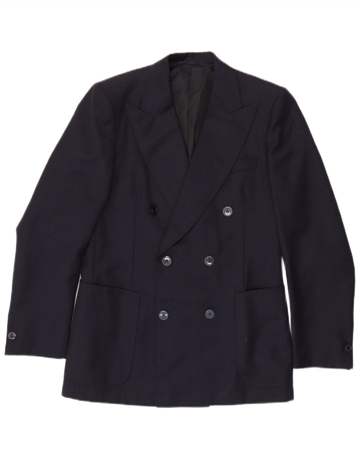 Jachetă Blazer Vintage pentru bărbați la două piept IT 48 Medium Bleumarin