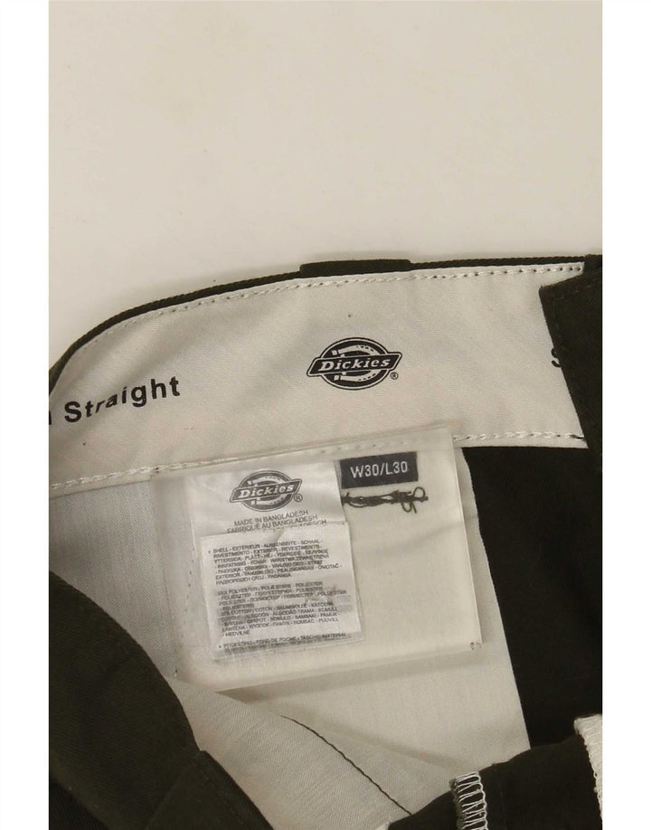 Pantaloni chino dritti da uomo Dickies W30 L30 poliestere verde