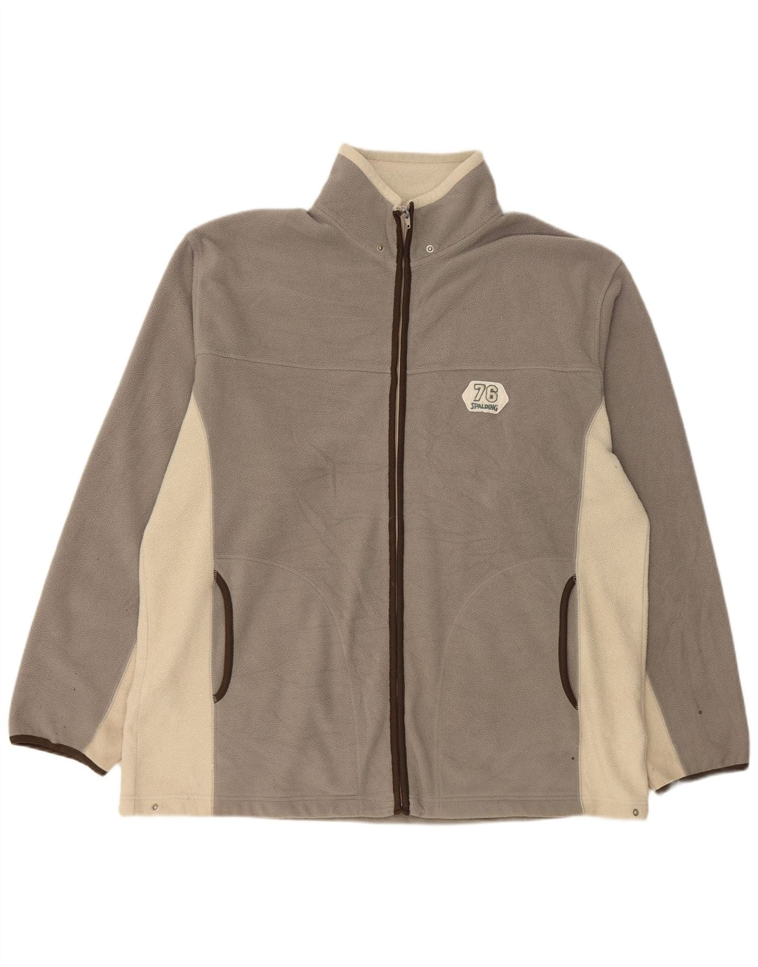 Spalding Mens Liner Fleece Jacket UK 42 XL Grey Colourblock Polyester