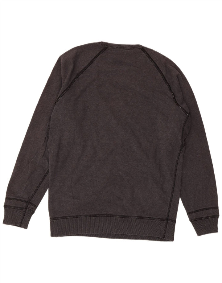 DIESEL Mens Graphic Sweatshirt Jumper Small Grey Cotton