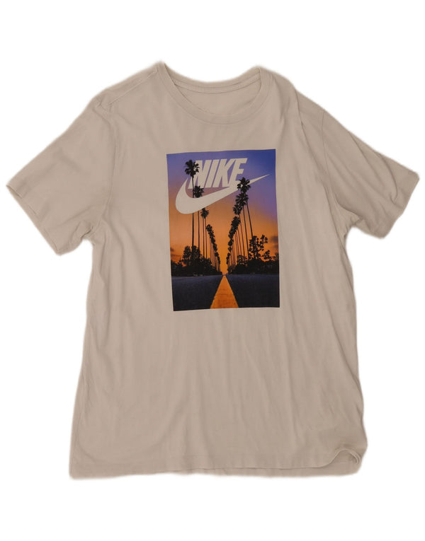 Nike T-shirt graphique pour homme en coton blanc Taille L
