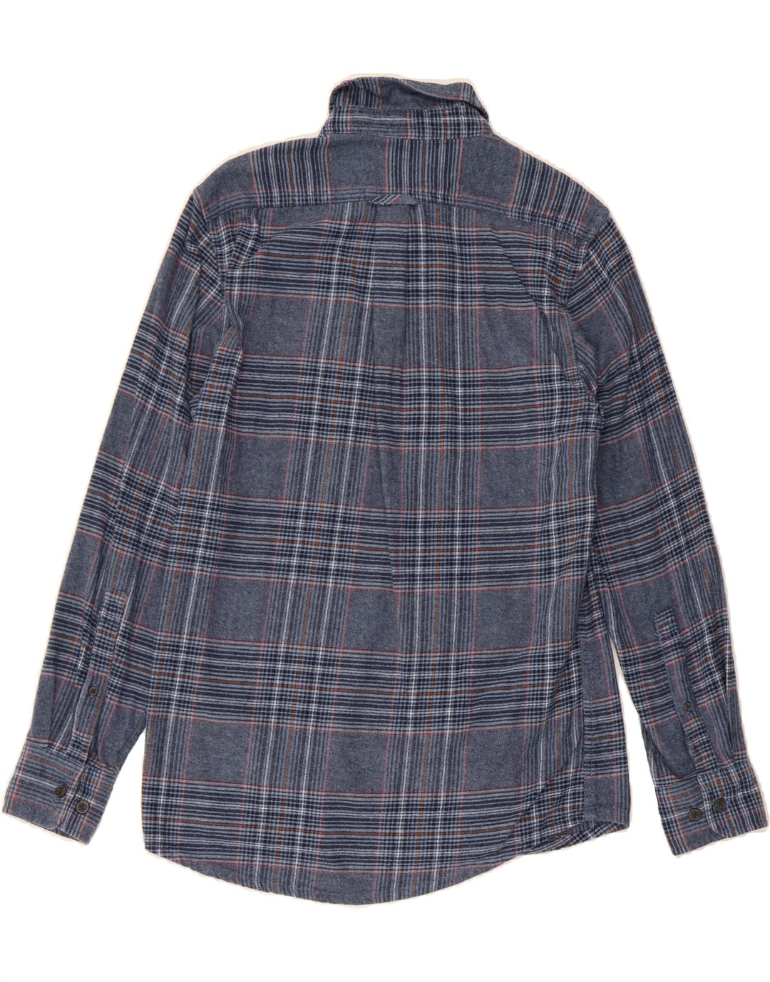 EDDIE BAUER Mens Flannel Shirt Small Navy Blue Check Cotton Vintage Eddie Bauer and Second-Hand Eddie Bauer from Messina Hembry 