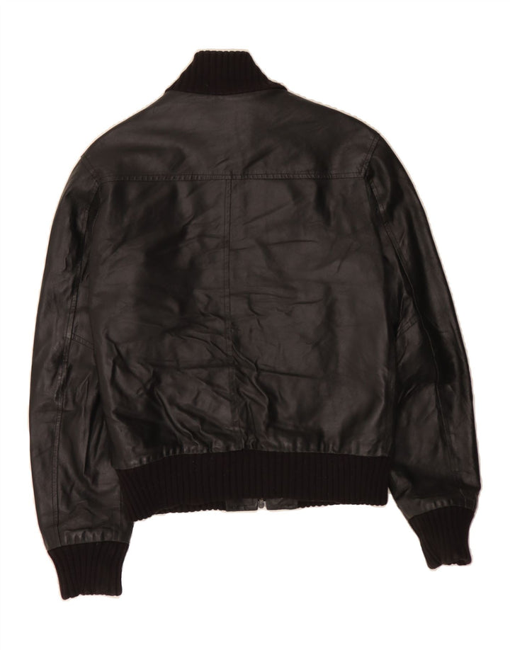 XAGON Mens Leather Jacket UK 34 XS Black Leather