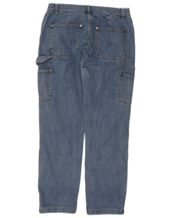 Jeans dritti cargo da donna Michael Kors US 2 XS W26 L29 Blu