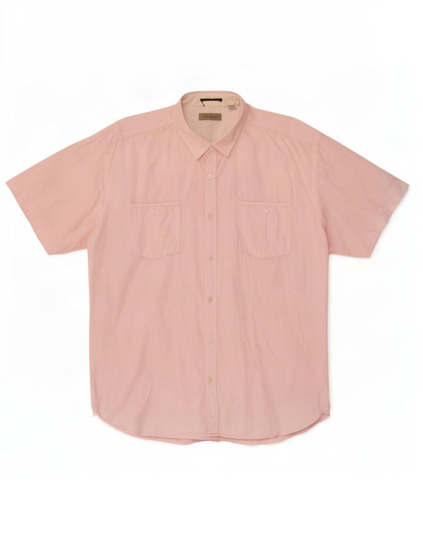 Ted Baker Camisa de corte clásico de manga corta para hombre XL Algodón floral rosa