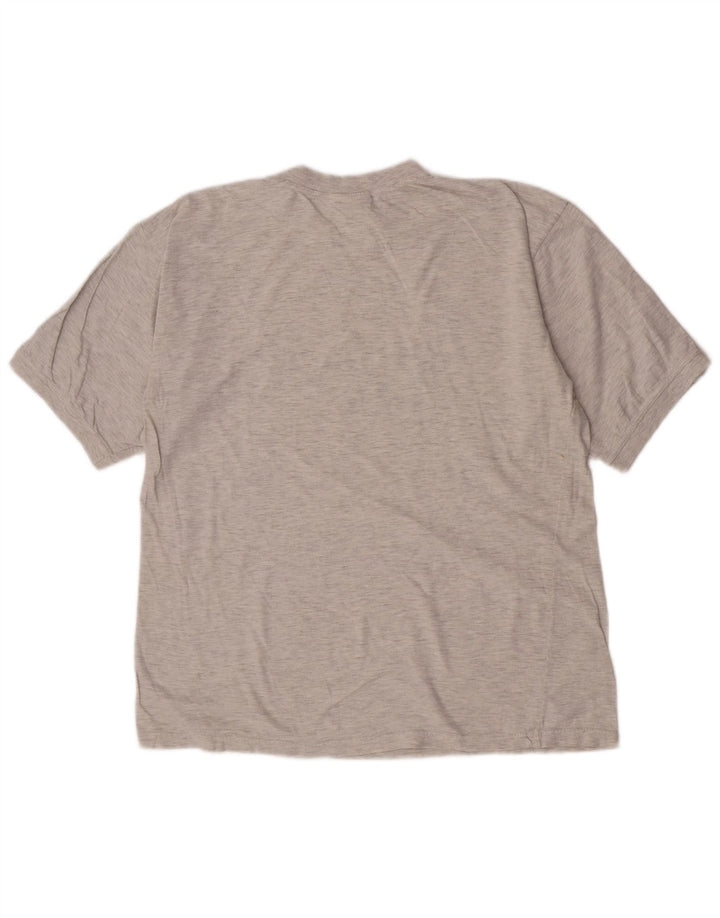 Reebok Mens Graphic T-Shirt Top Medium Grey Flecked Cotton