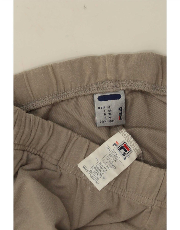 Fila Womens Tracksuit Trousers UK 12 Medium Grey Cotton