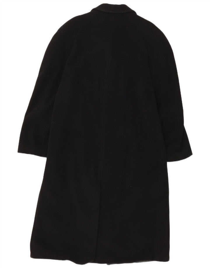 Vintage Mens Overcoat UK 36 Small Black Wool