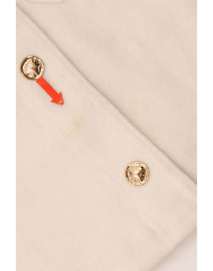 Zara Womens 4 Button Crop Blazer Jacket UK 10 Small White Polyester