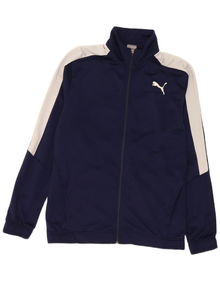 Puma Mens Tracksuit Top Jacket 2XL Navy Blue Colourblock