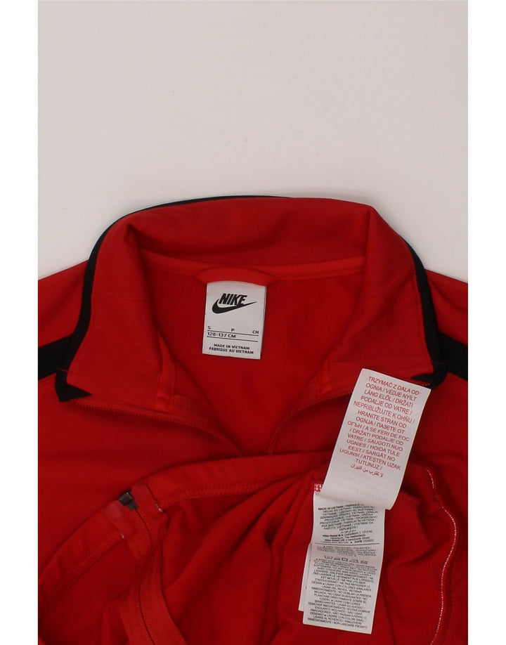 NIKE Boys Graphic Tracksuit Top Jacket 8-9 Years Small  Red Colourblock Vintage Nike and Second-Hand Nike from Messina Hembry 