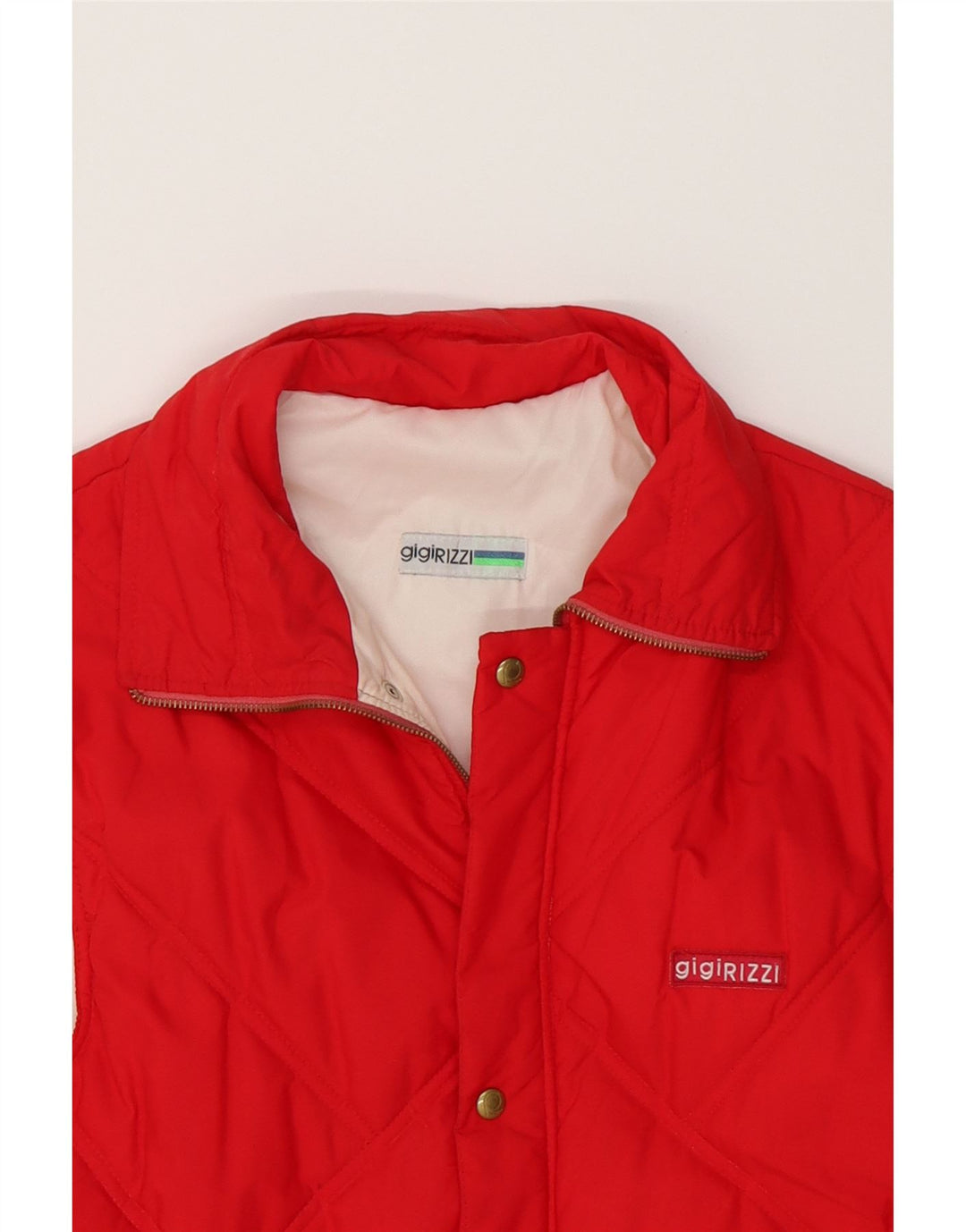 GIGI RIZZI Mens Padded Gilet UK 38 Medium Red Vintage Gigi Rizzi and Second-Hand Gigi Rizzi from Messina Hembry 