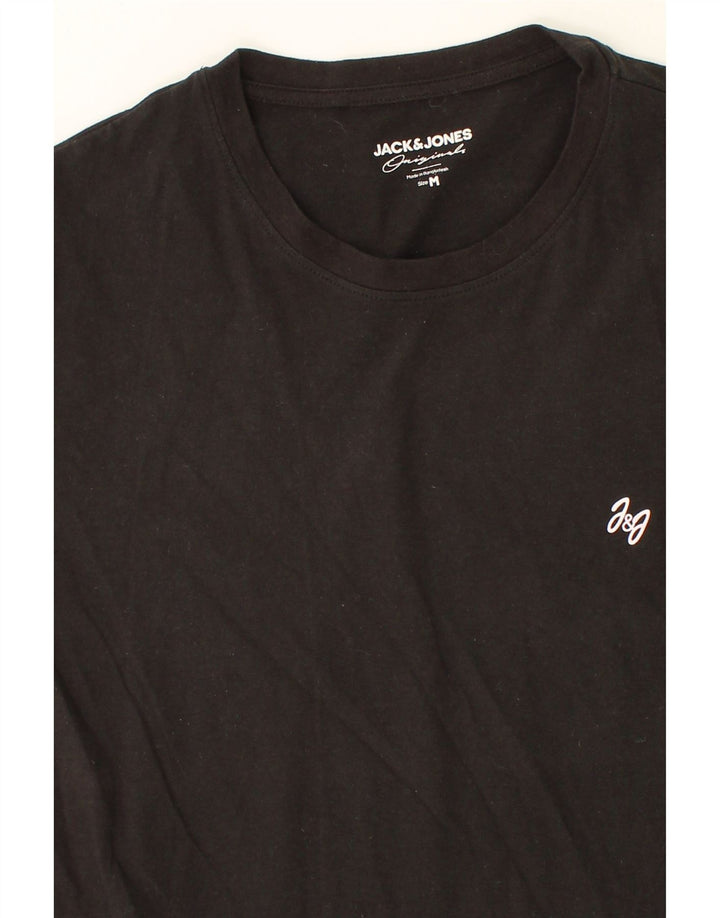 JACK & JONES Mens T-Shirt Top Medium Black Cotton Vintage Jack & Jones and Second-Hand Jack & Jones from Messina Hembry 