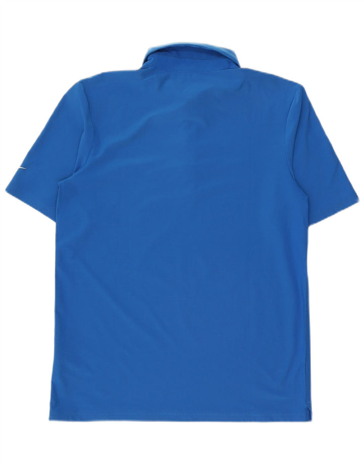 Nike Mens Dri Fit Polo Shirt Medium Blue Polyester
