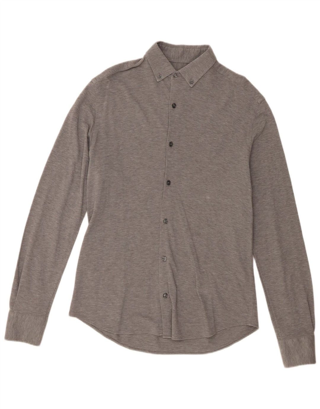 Massimo Dutti Mens Shirt Medium Grey Flecked