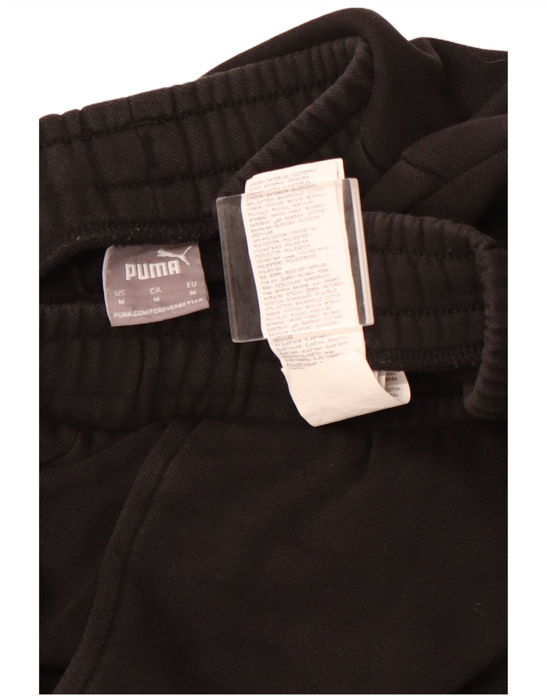 PUMA Mens Tracksuit Trousers Joggers Medium  Black Cotton