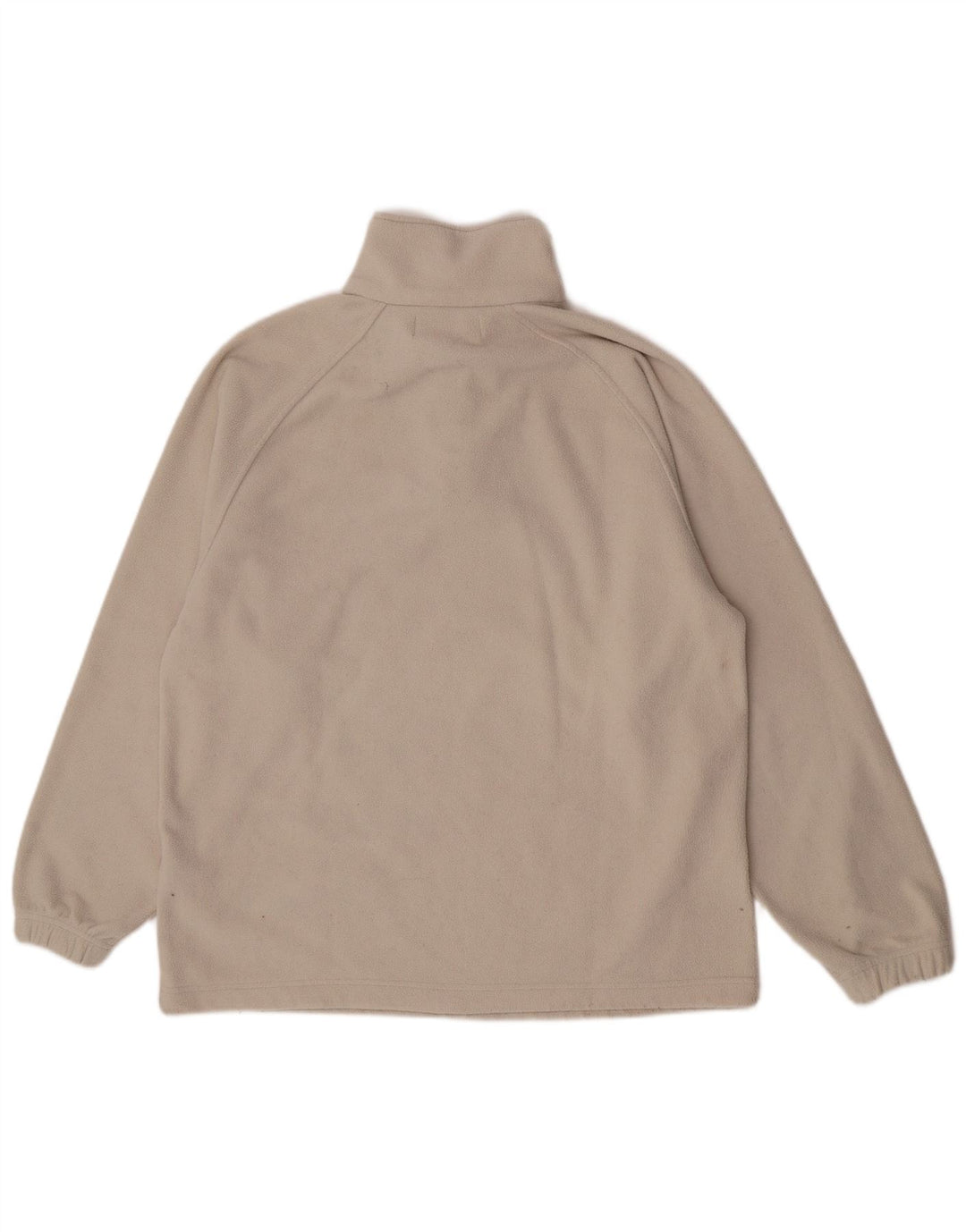 Kappa Mens Zip Neck Fleece Jumper Large Beige Polyester