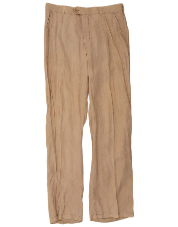 Pantaloni da abito larghi da uomo Armani W40 L34 Beige