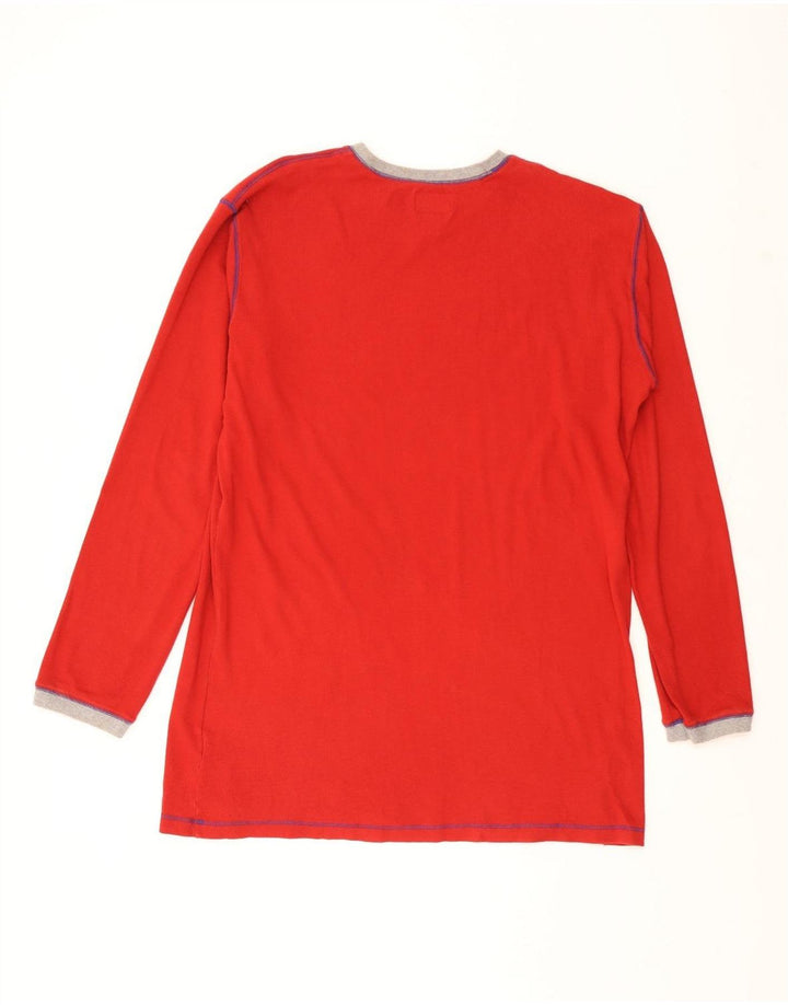 Nautica Mens Top Long Sleeve XL Red Cotton