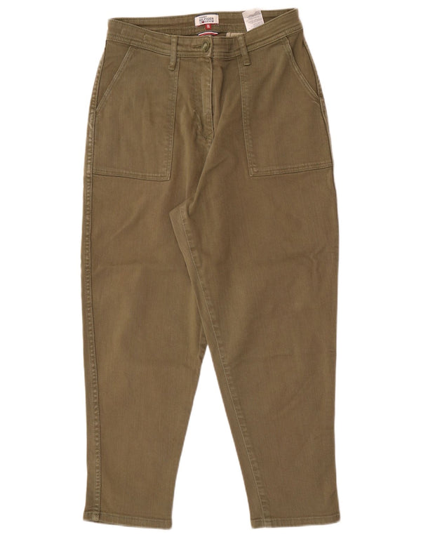 Tommy Hilfiger Γυναικείο Tapered Cropped Παντελόνι W26 L24 Χακί Βαμβακερό