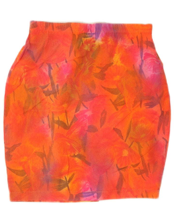 Vintage Womens Pencil Skirt IT 44 Medium W25 Multicoloured Floral