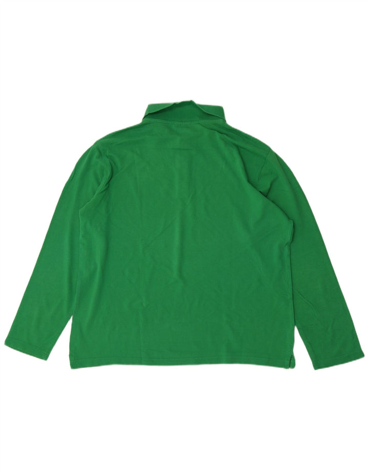 Kappa Mens Long Sleeve Polo Shirt Large Green