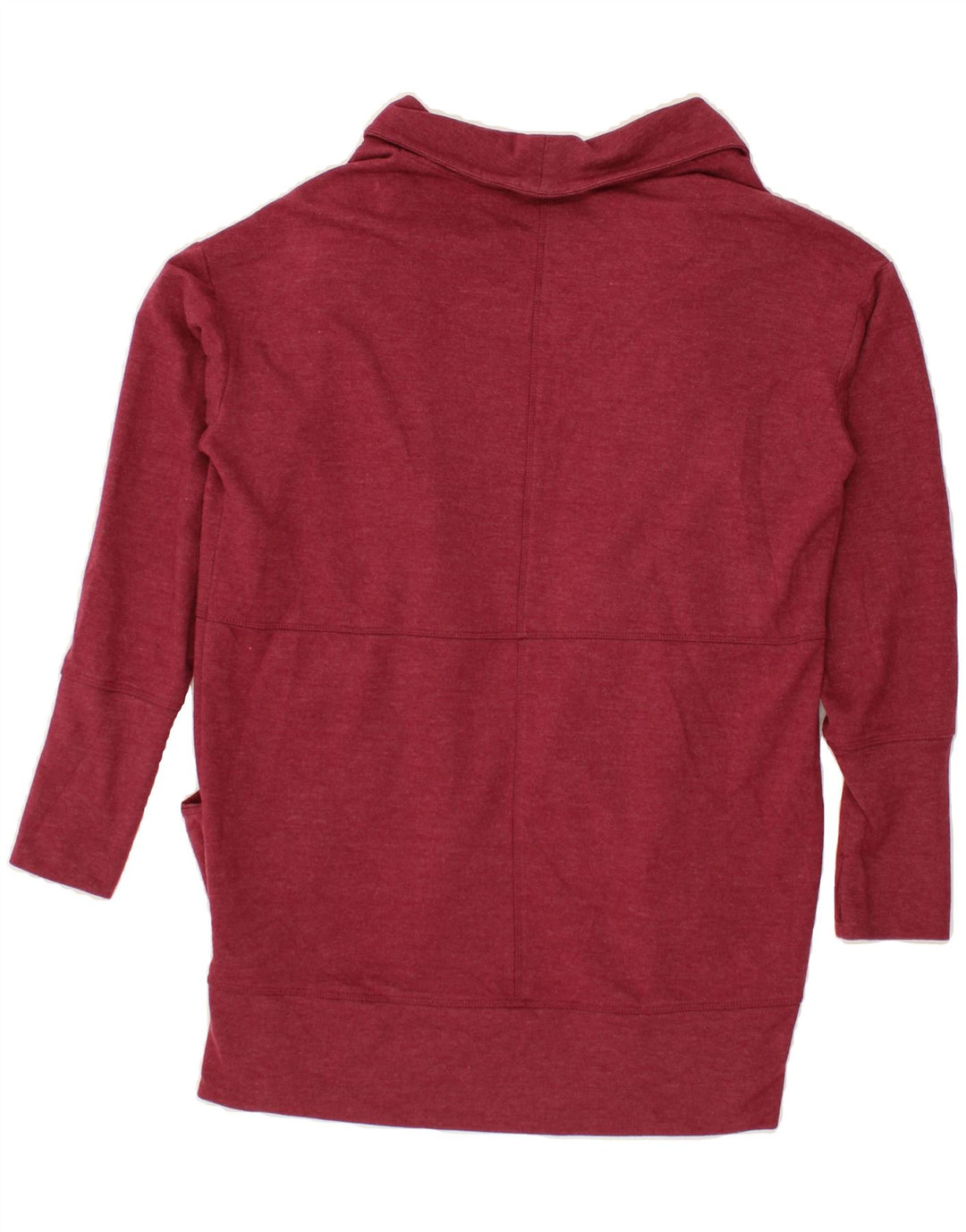 EDDIE BAUER Womens Open Cardigan Sweater UK 14 Medium Maroon Cotton Vintage Eddie Bauer and Second-Hand Eddie Bauer from Messina Hembry 