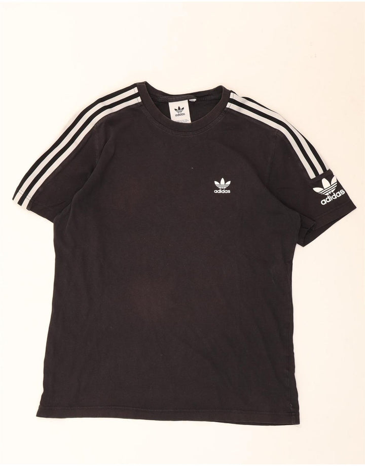 Adidas Herre T-Shirt Top Medium Sort Bomuld