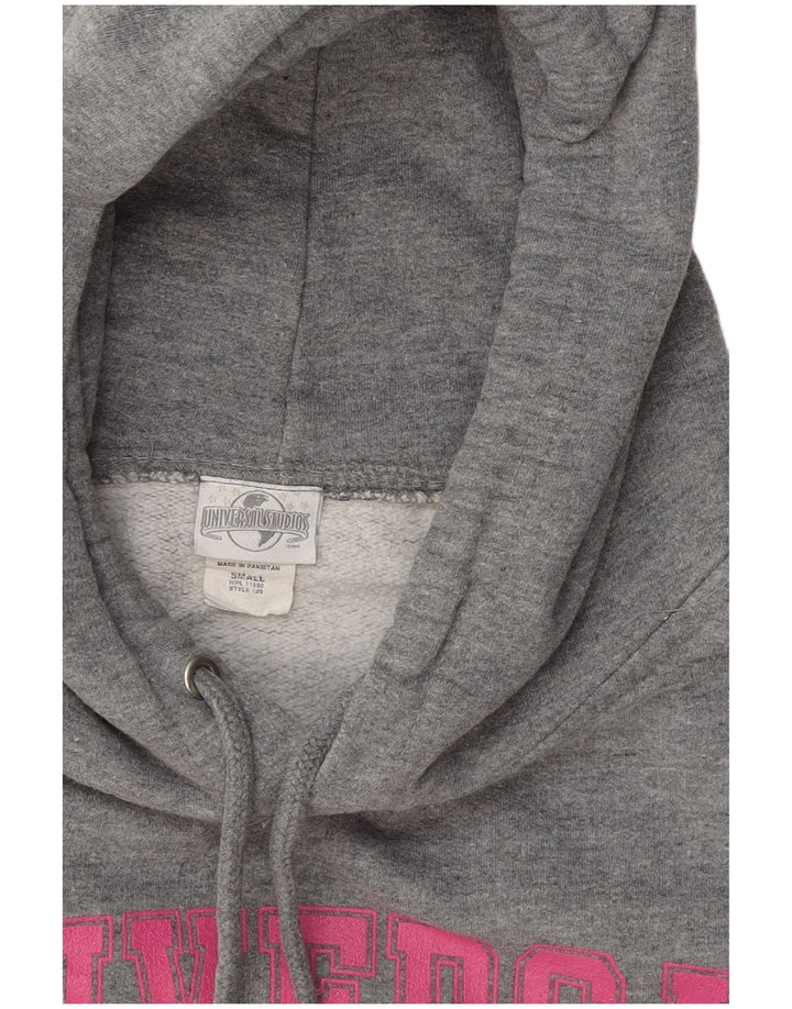 UNIVERSAL STUDIOS Womens Oversized Graphic Hoodie Jumper UK 10 Small Grey