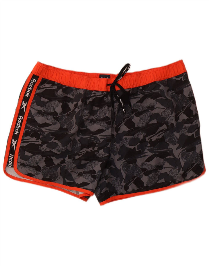 Reebok Mens Swimming Shorts XL Grey Camouflage Polyester