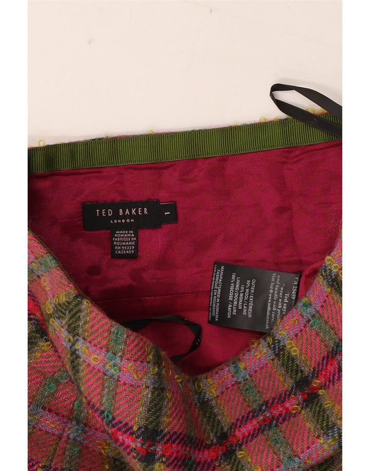 Ted Baker Womens Mini Skirt Size 1 XS W26  Multicoloured Check Wool