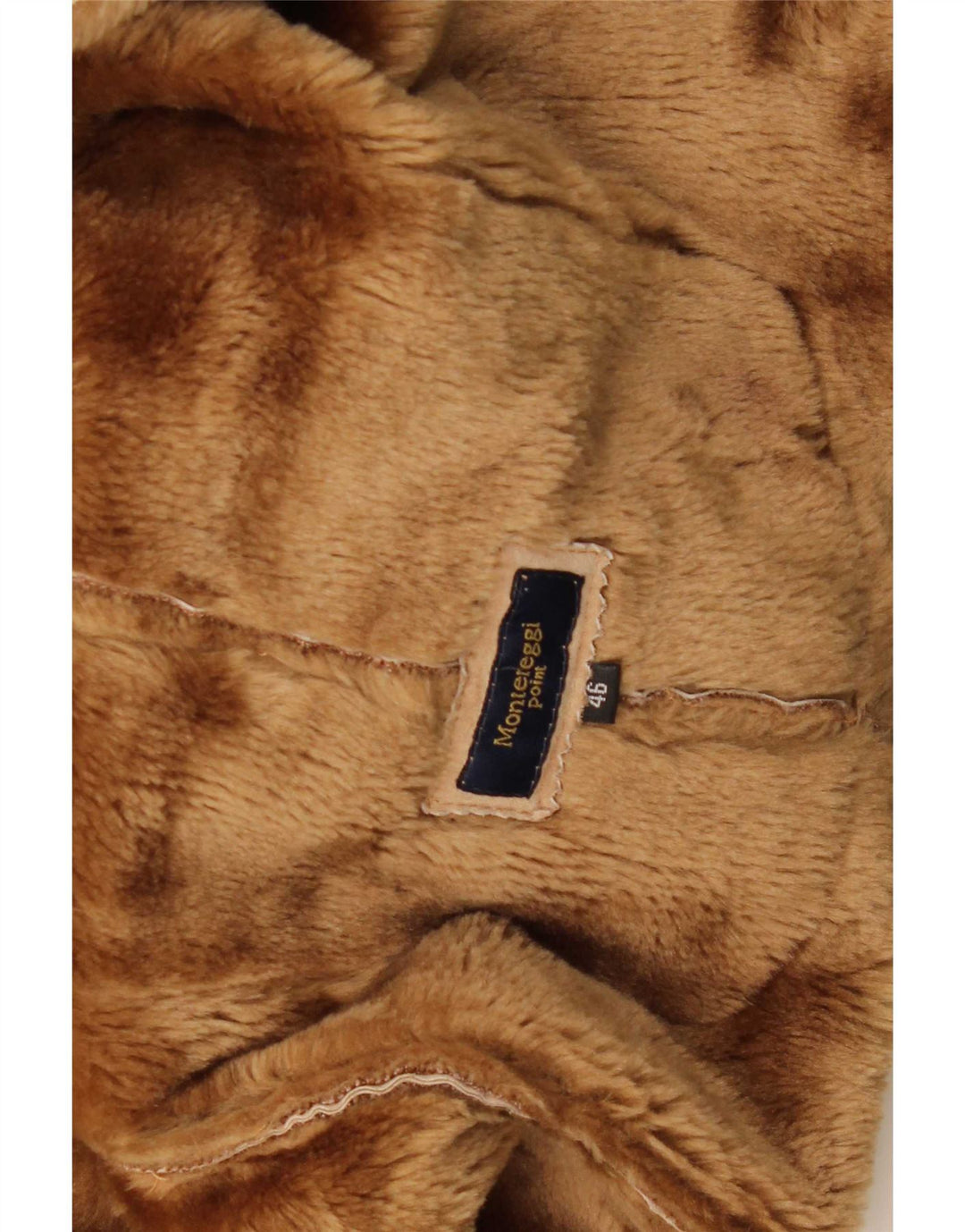 Montereggi Damen-Lammfellmantel IT 46 Large Beige Leder