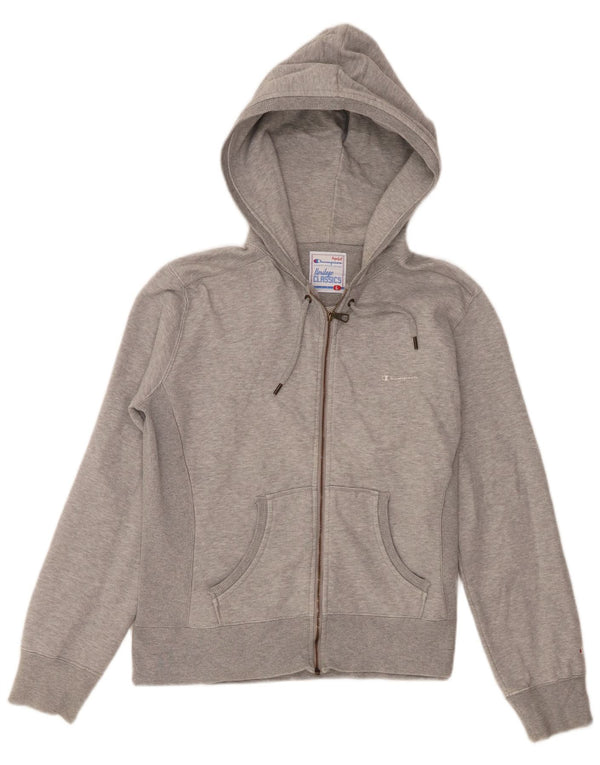 Maglione con cappuccio e zip Champion Heritage Classics da donna UK 16 Large Grigio