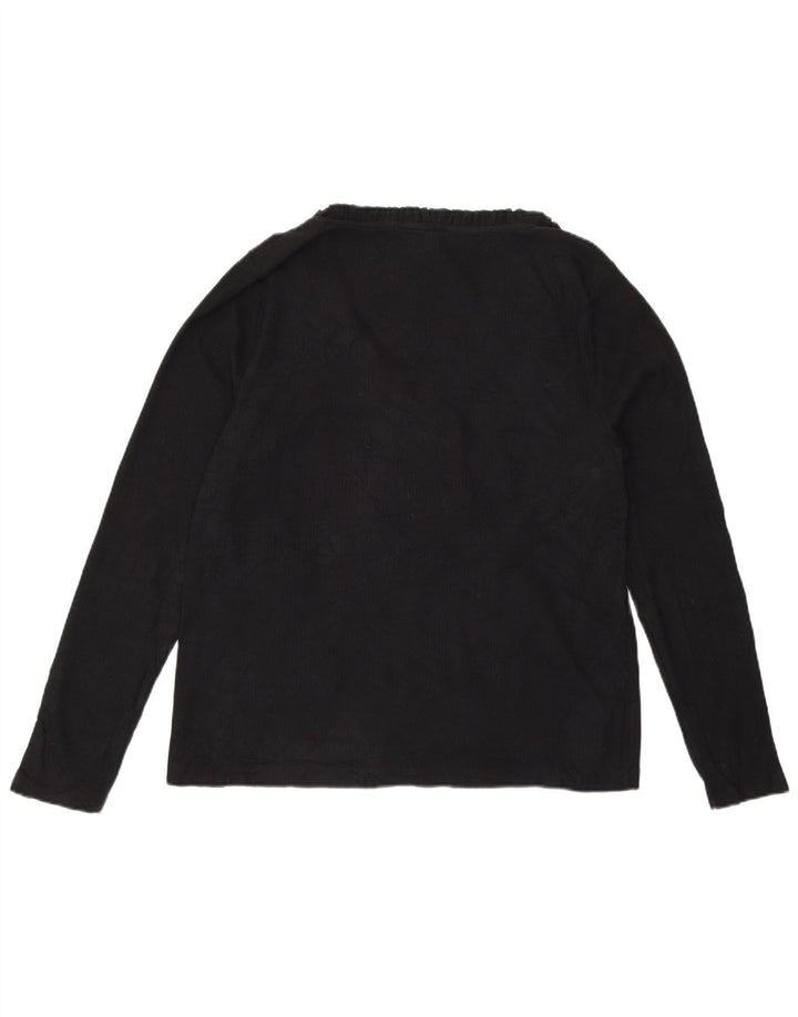 J. CREW Womens Top Long Sleeve UK 16 Large Black