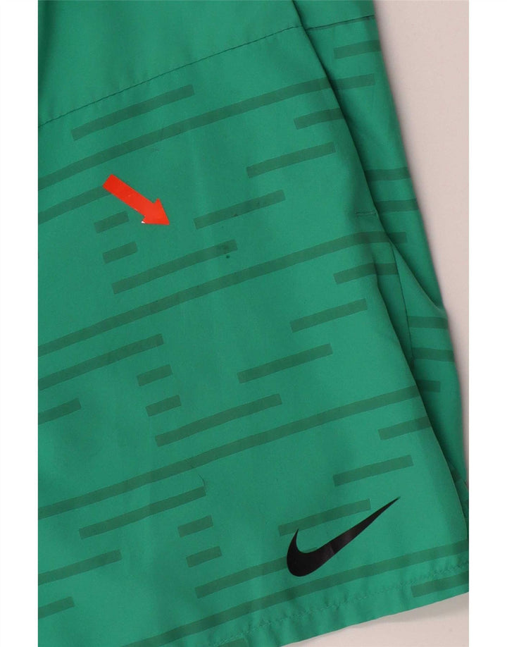 Nike Mens Dri Fit Sport Shorts Small Green Striped Polyester