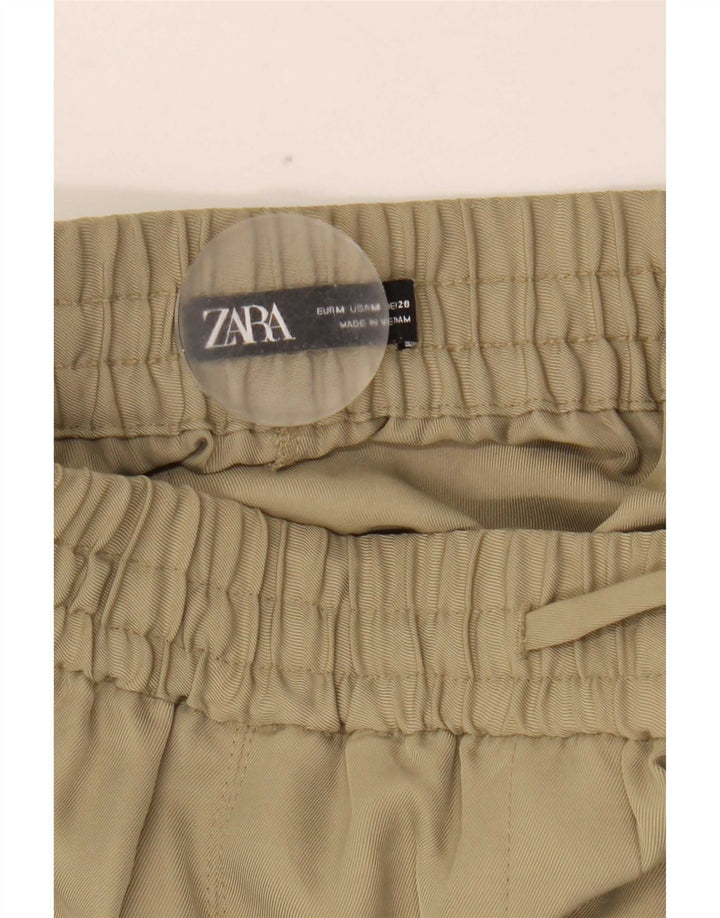Zara Womens Joggers Casual Trousers Medium W28 L26 Khaki Polyester