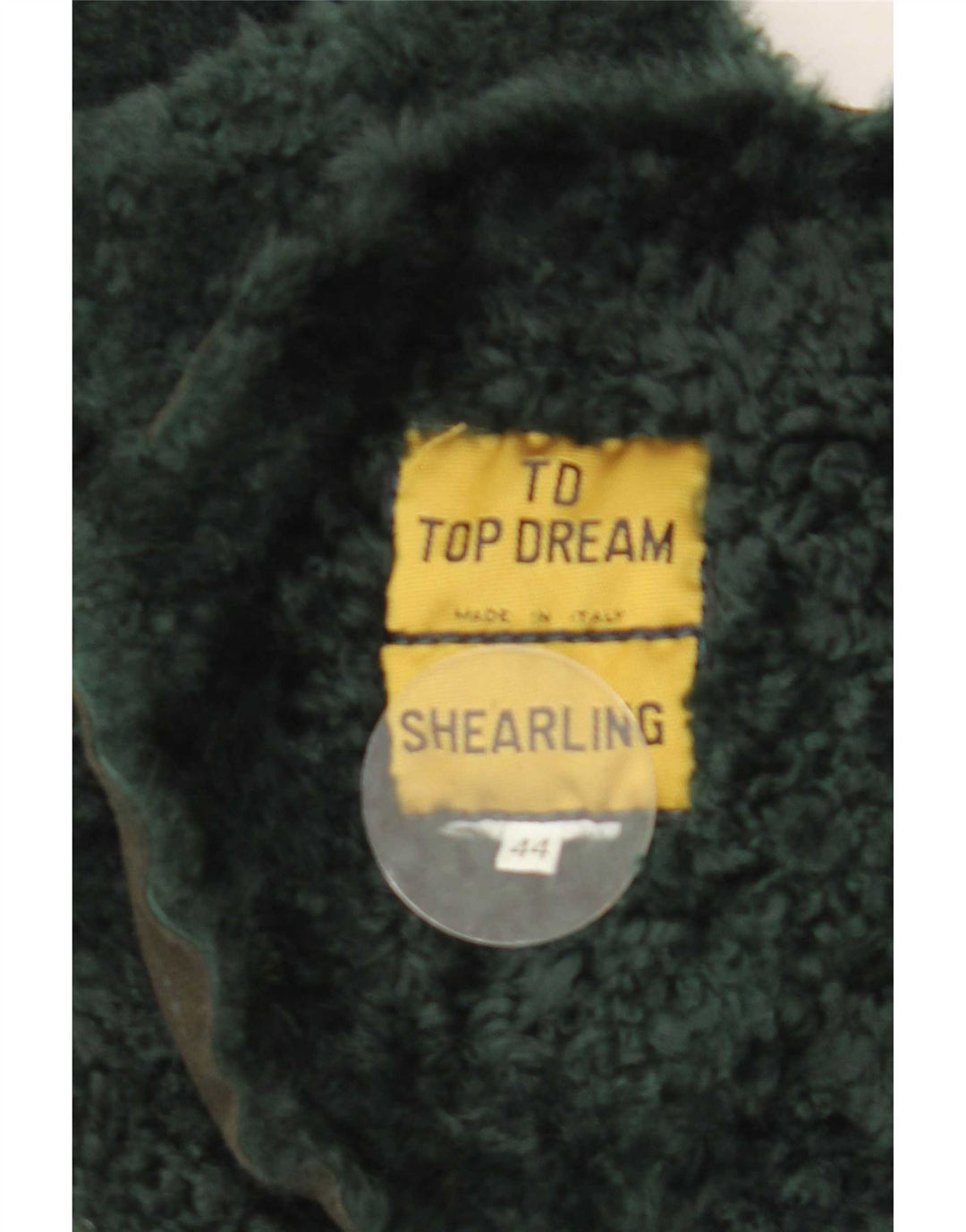 Palton supradimensionat pentru femei din shearling IT 44 verde mediu