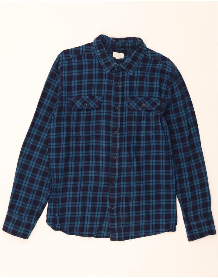 Mountain Warehouse Mens Flannel Shirt Large Blue Check Cotton