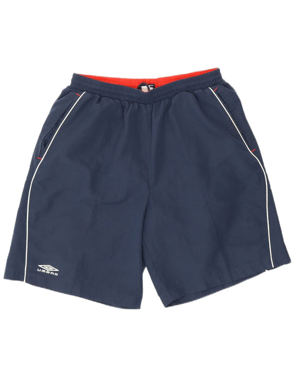 Umbro Mens Sport Shorts Large Navy Blue Polyester
