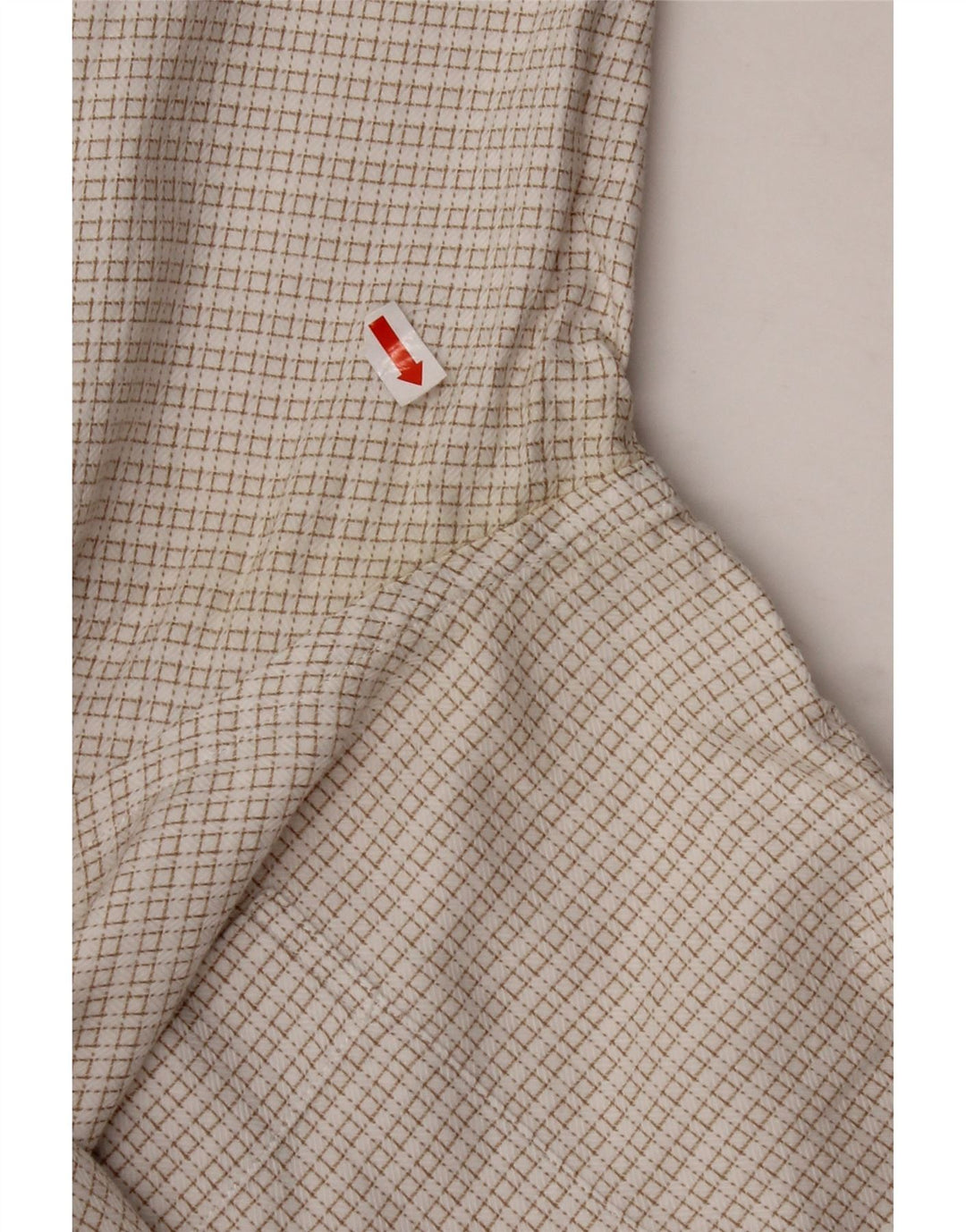 PAL ZILERI Mens Shirt Size 40 15 3/4 Medium Off White Gingham