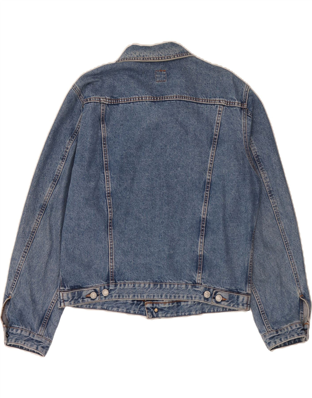 BENETTON Mens Denim Jacket UK 38 Medium Blue Cotton Vintage Benetton and Second-Hand Benetton from Messina Hembry 