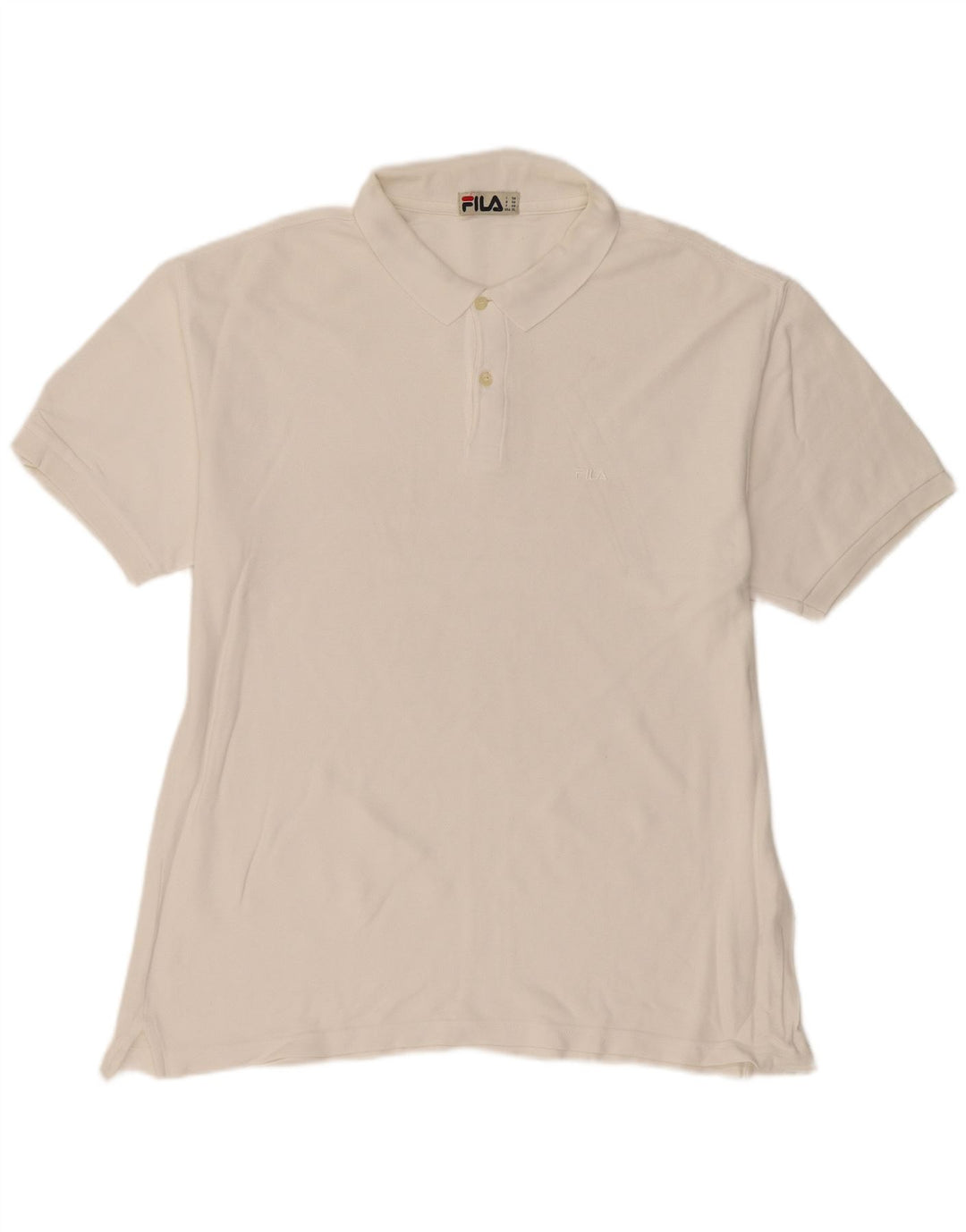 FILA Mens Polo Shirt IT 56 2XL White